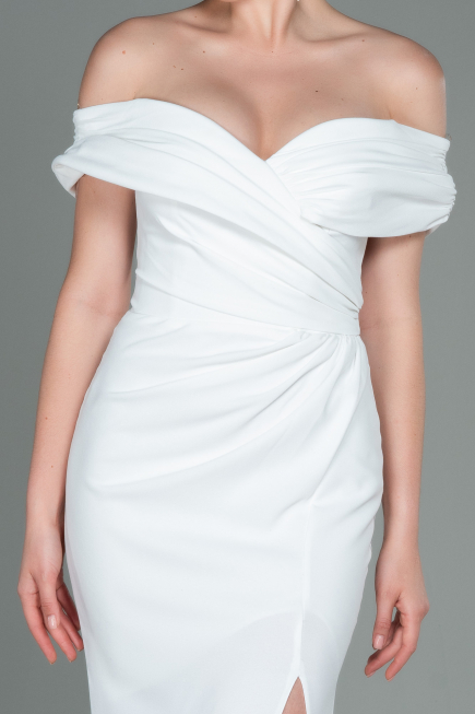 Long White Evening Dress ABU3156