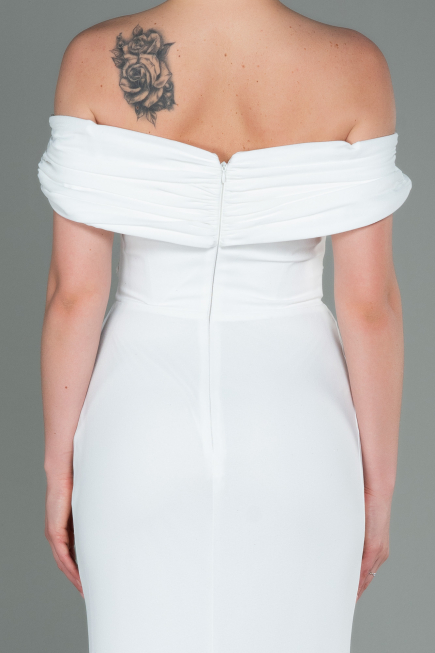 Long White Evening Dress ABU3156