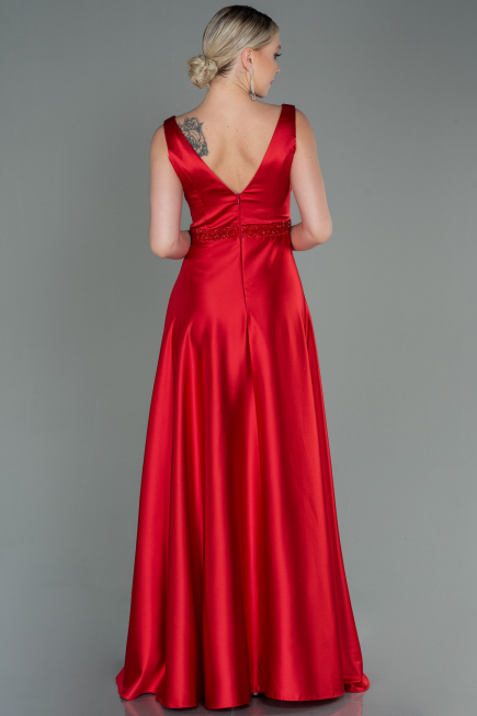 Long Red Engagement Dress ABU3199