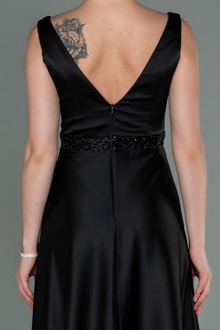 Long Black Engagement Dress ABU3199