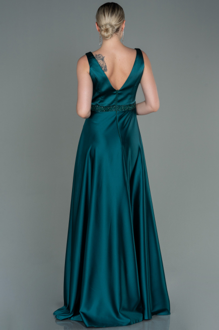 Long Emerald Green Engagement Dress ABU3199