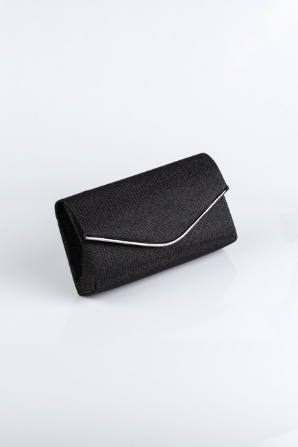 Black-Silver Silvery Envelope Bag SH810