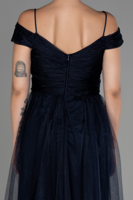 Navy Blue Long Evening Dress ABU2336