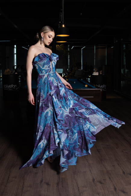 Long Purple Prom Gown ABU3086