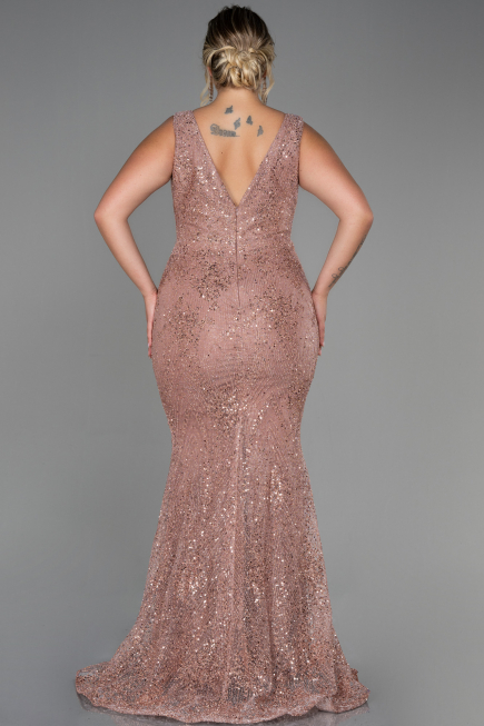 Long Onion Skin Plus Size Evening Dress ABU3214