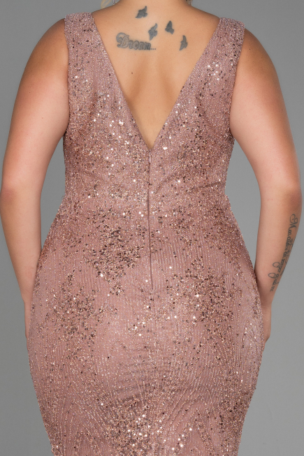 Long Onion Skin Plus Size Evening Dress ABU3214