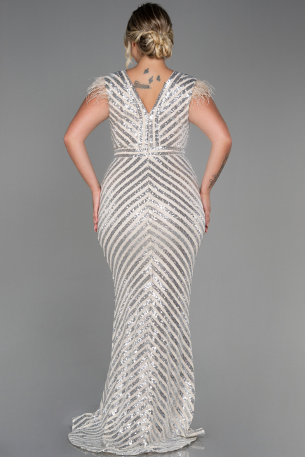 Beige Long Evening Dress ABU1044