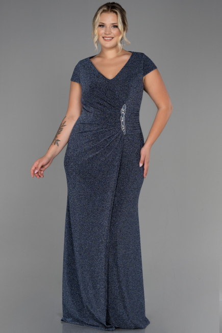 Indigo Long Plus Size Evening Dress ABU2870