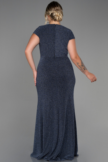 Indigo Long Plus Size Evening Dress ABU2870