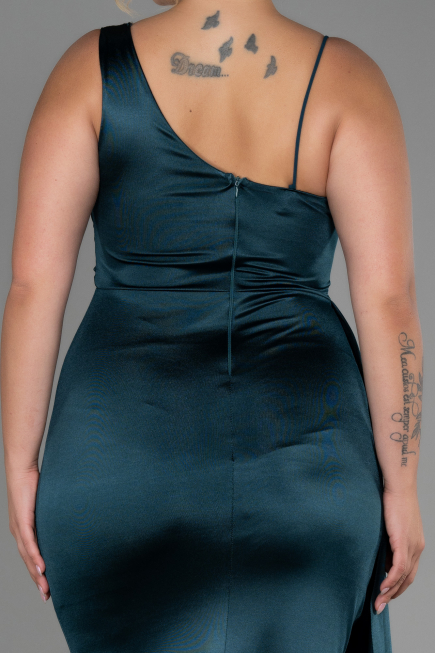 Long Emerald Green Plus Size Evening Dress ABU2932