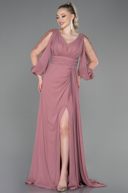 Long Onion Skin Chiffon Evening Dress ABU3220
