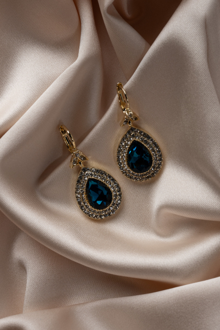 Gold-Oil Green Earring UK527