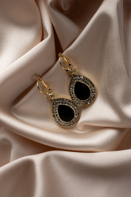 Black-Gold Earring UK527