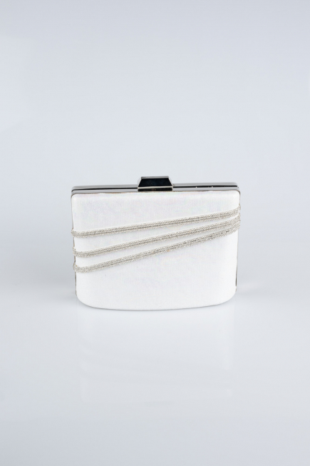 White Plaster Fabric Night Bag SH822