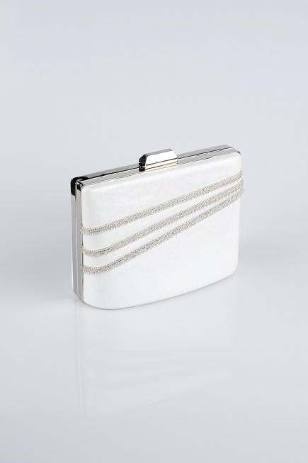 White Plaster Fabric Night Bag SH822