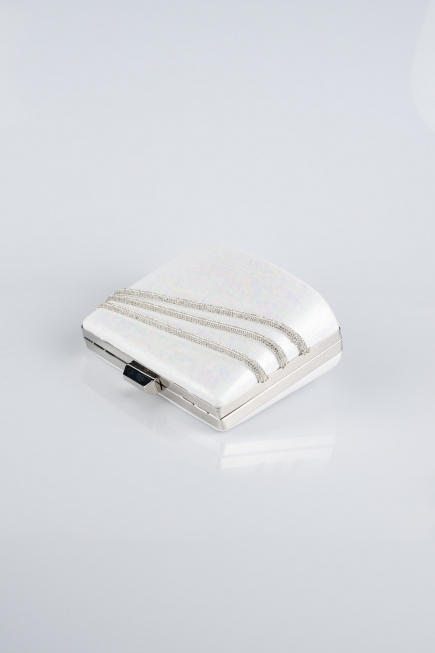 White Plaster Fabric Night Bag SH822
