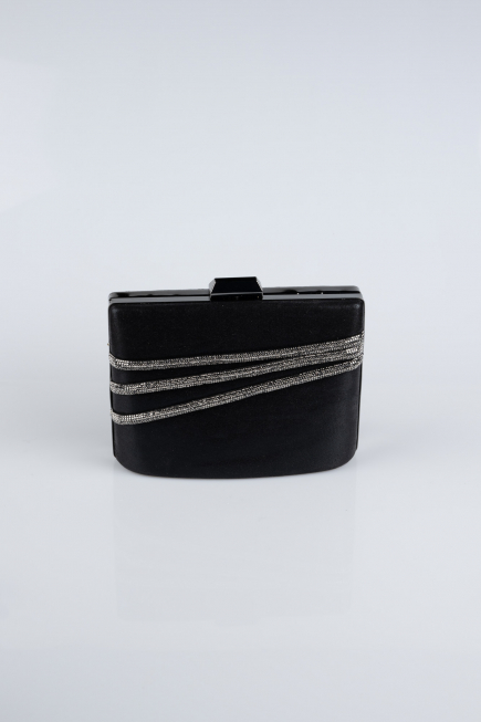 Black Plaster Fabric Night Bag SH822