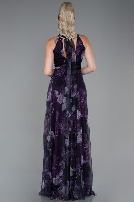 Long Purple Invitation Dress ABU674