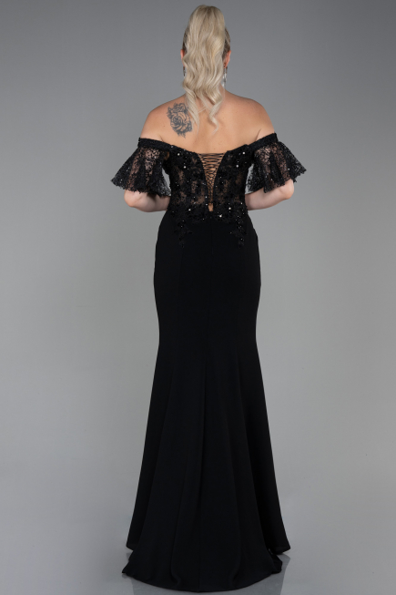 Long Black Dantelle Mermaid Prom Dress ABU2581