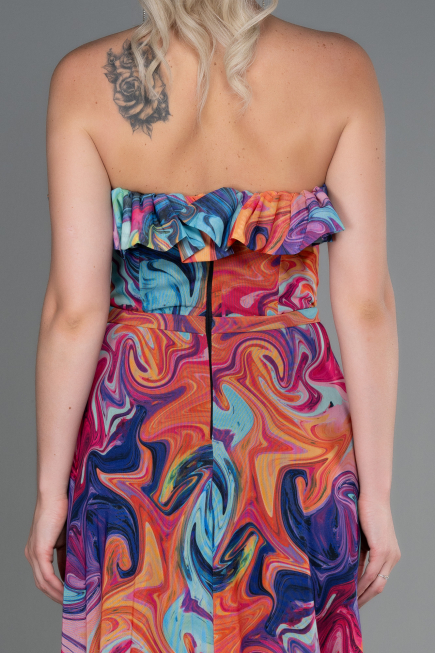 Very Colorful Long Prom Gown ABU3086