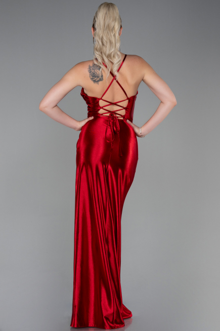 Long Red Prom Gown ABU3247