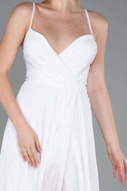 White Long Prom Gown ABU1305