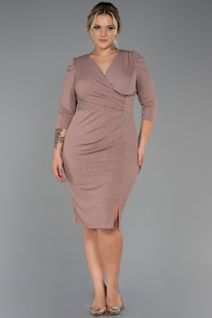 Mink Short Oversized Evening Dress ABK1246