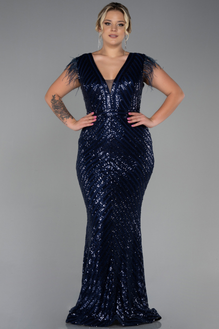 Long Navy Blue Evening Dress ABU1044