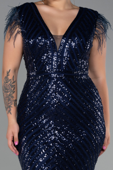 Long Navy Blue Evening Dress ABU1044