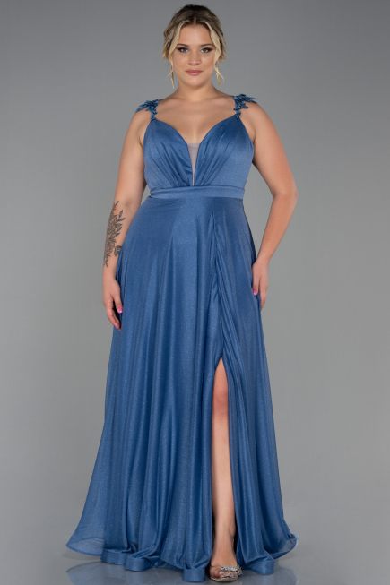 Long Indigo Oversized Evening Dress ABU3174