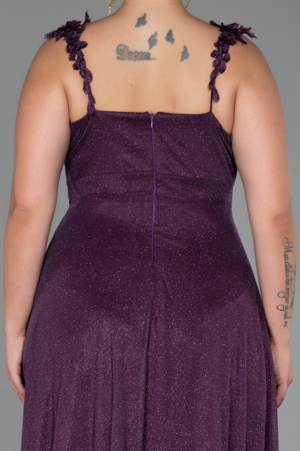 Long Purple Oversized Evening Dress ABU3174