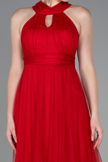 Long Red Prom Gown ABU3252