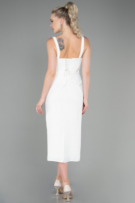 Midi White Night Dress ABK1819