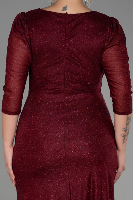 Long Burgundy Plus Size Evening Dress ABU3279