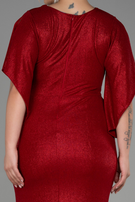 Long Red Plus Size Evening Dress ABU3280