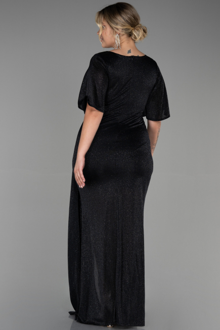 Long Black Plus Size Evening Dress ABU3282