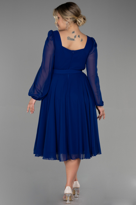 Parlement Midi Chiffon Plus Size Evening Dress ABK1753