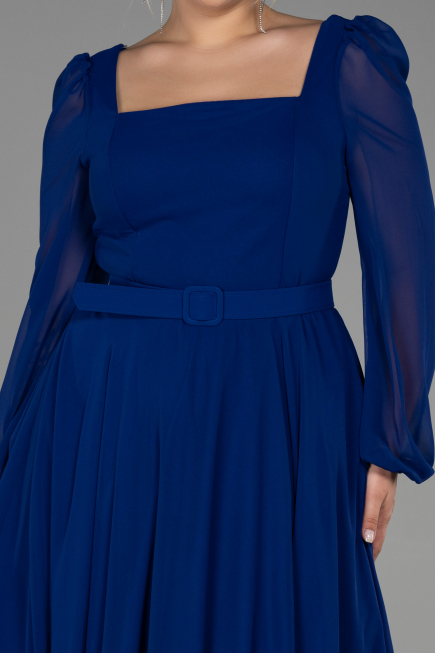 Parlement Midi Chiffon Plus Size Evening Dress ABK1753