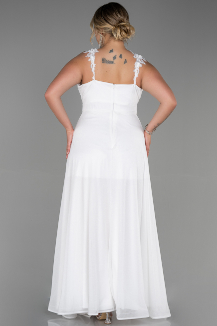 Long White Oversized Evening Dress ABU3174