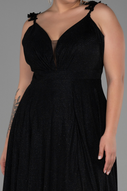 Long Black Oversized Evening Dress ABU3174