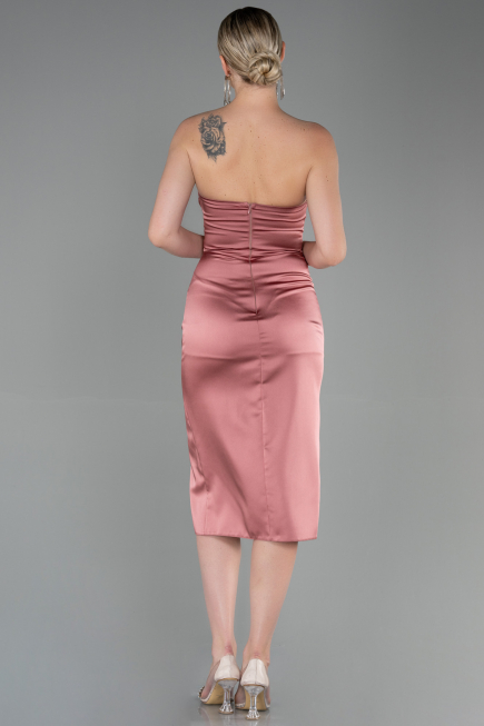 Midi Onion Skin Satin Invitation Dress ABK1845