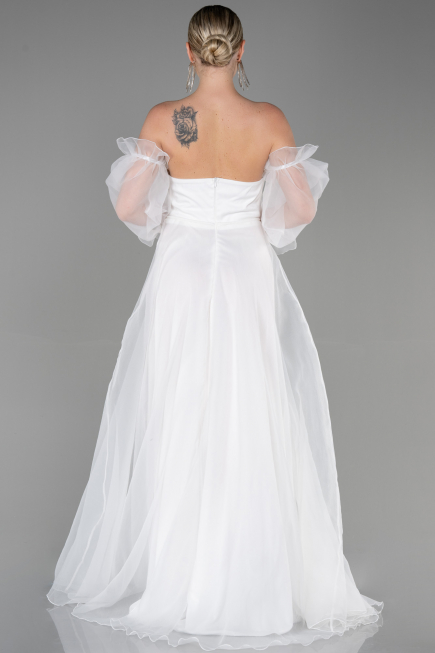 White Long Evening Dress ABU2076