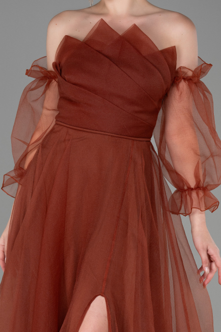 Light Brown Long Evening Dress ABU2076