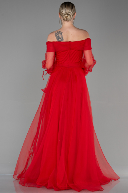 Red Long Engagement Dress ABU1468