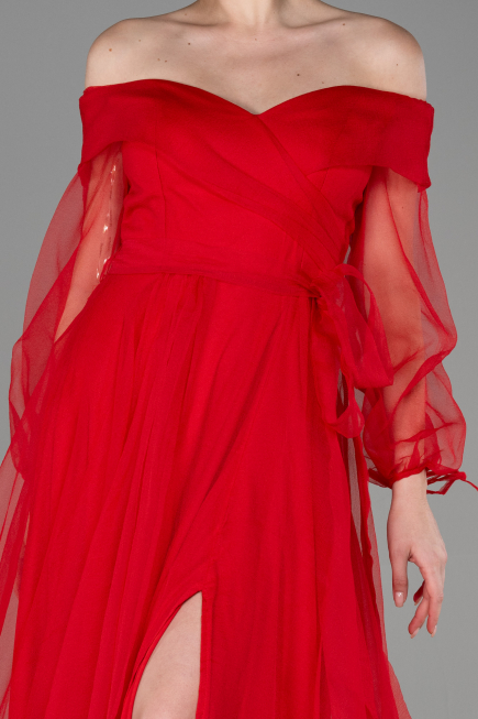 Red Long Engagement Dress ABU1468