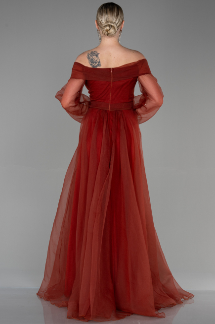 Light Brown Long Engagement Dress ABU1468