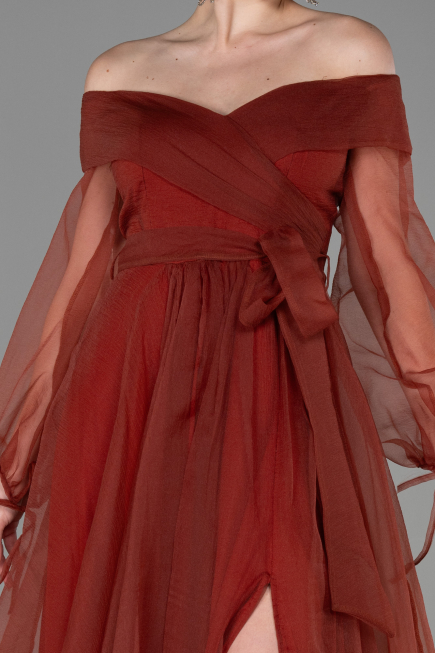 Light Brown Long Engagement Dress ABU1468
