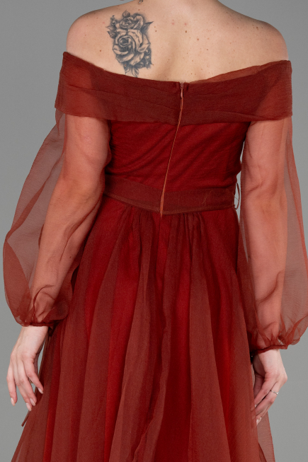 Light Brown Long Engagement Dress ABU1468