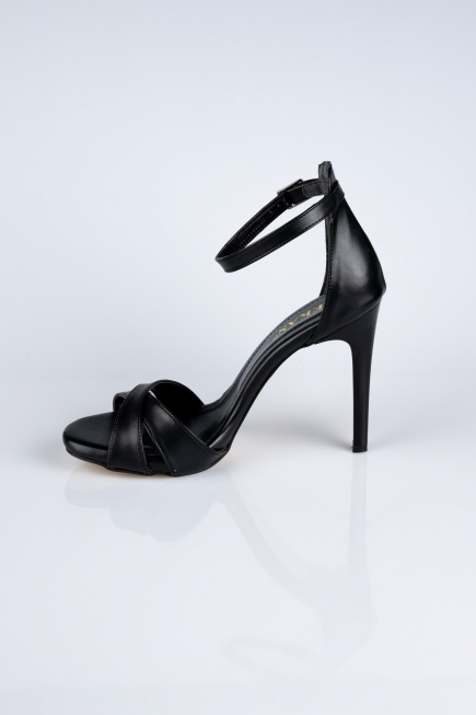 Black Leather Evening Shoe ABD1952