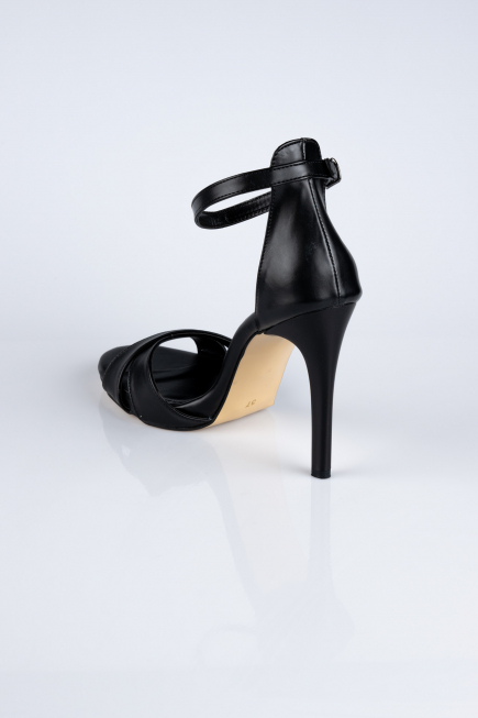 Black Leather Evening Shoe ABD1952